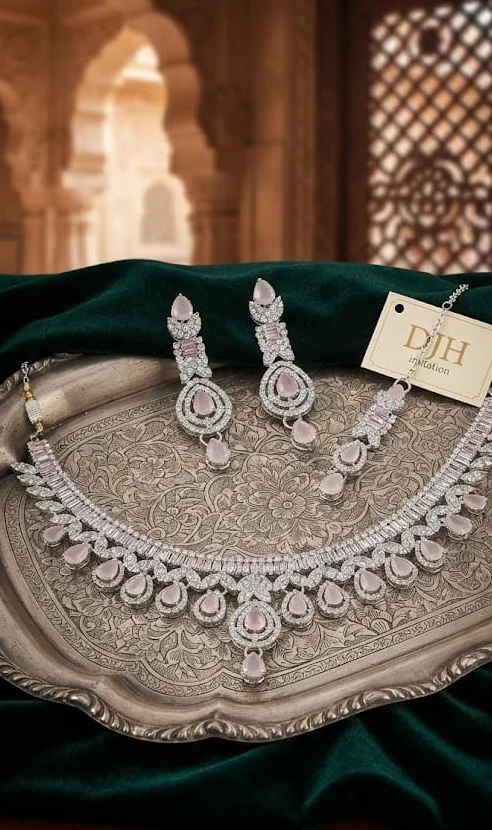 Blush Green Tray Set by Hamza Jewells